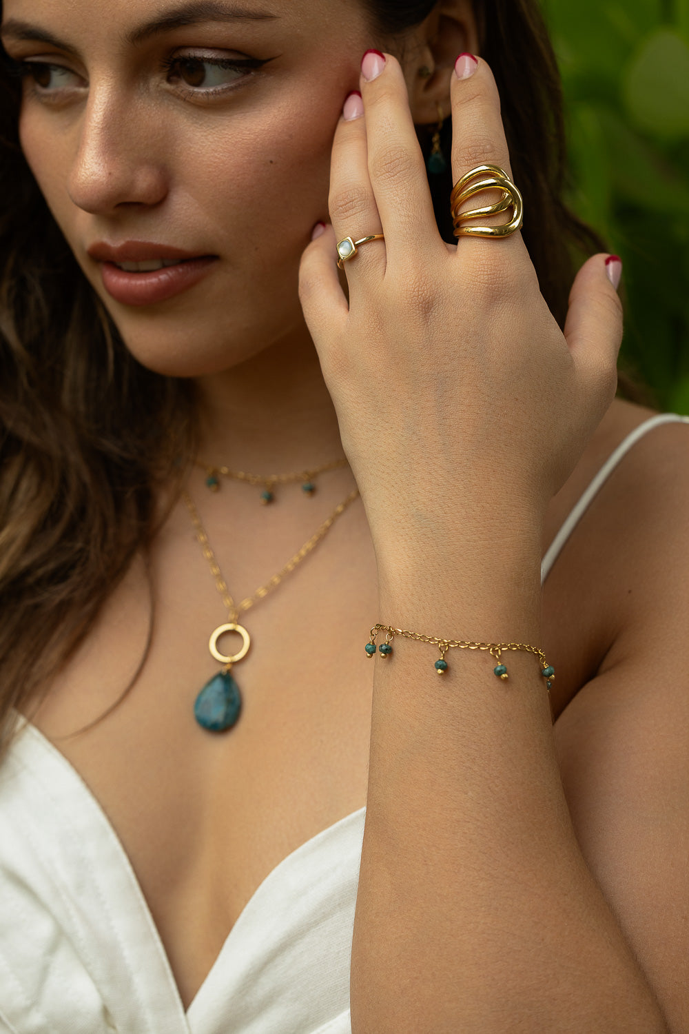 Sparkle Drop Charms Bracelet