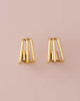 Small Tri-Lane Earrings