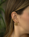 Small Tri-Lane Earrings