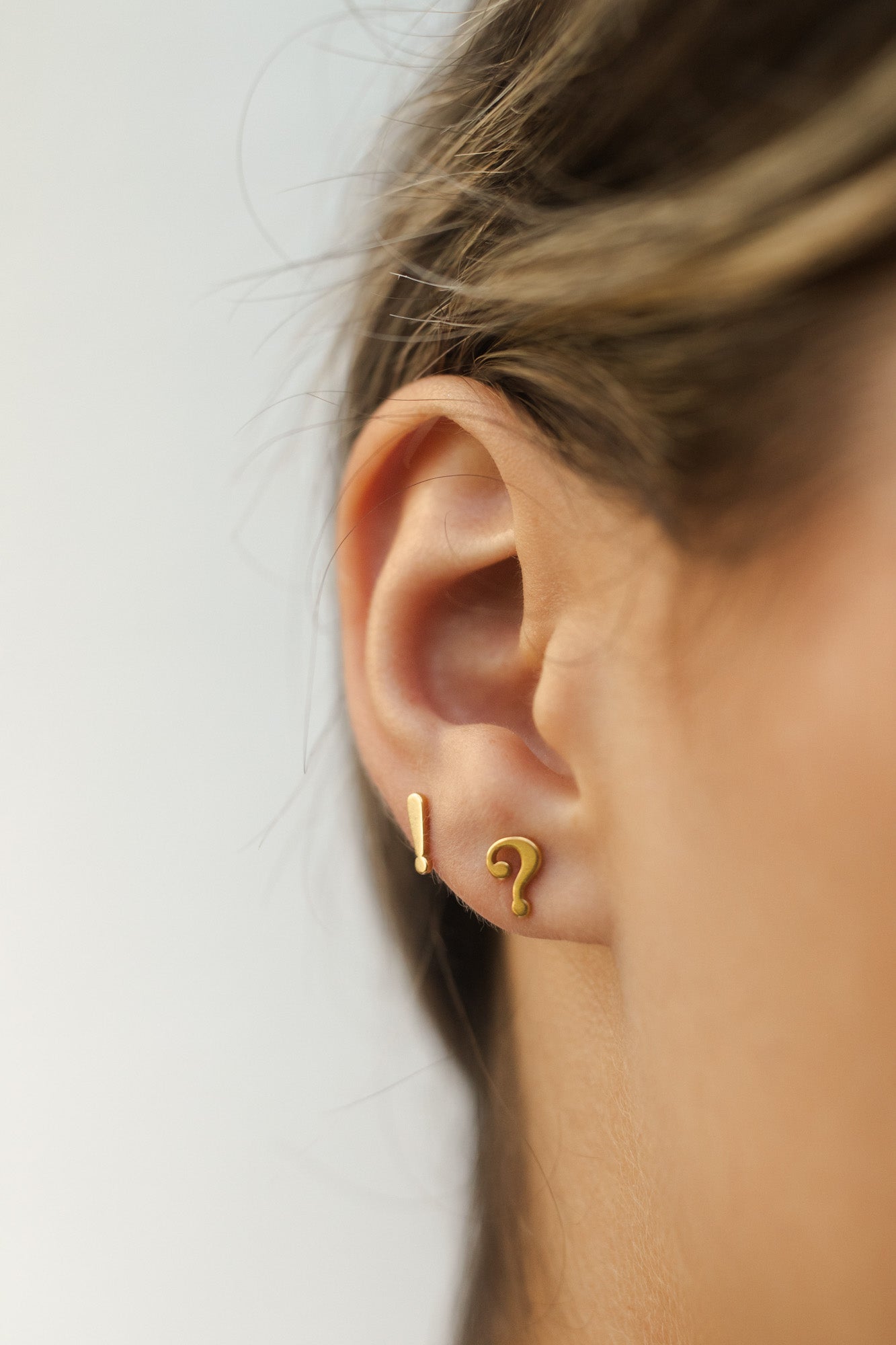 Question Mark Stud Earrings