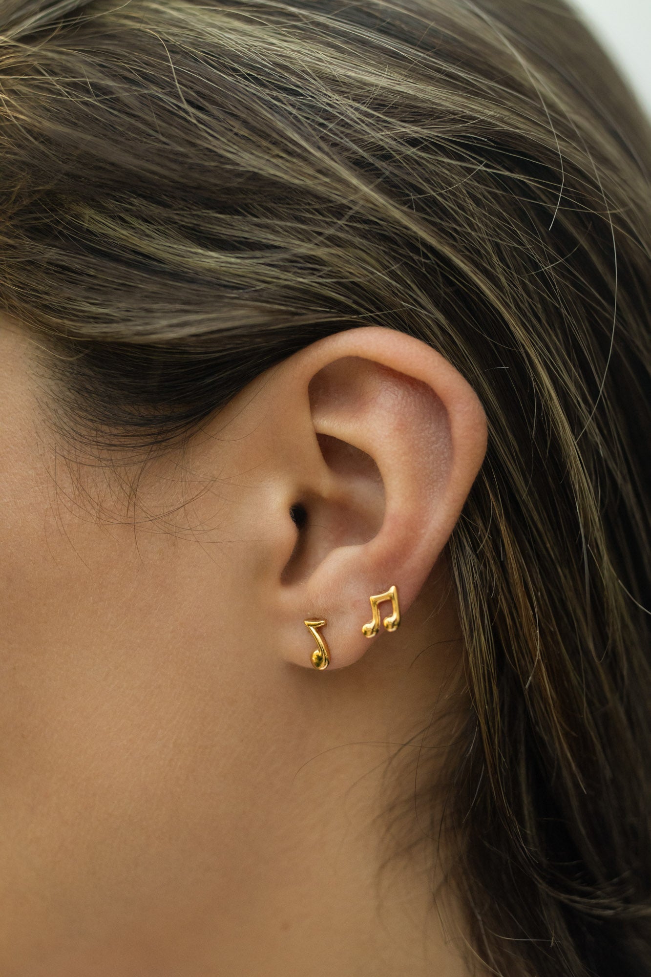 Quaver Music Note Stud Earrings