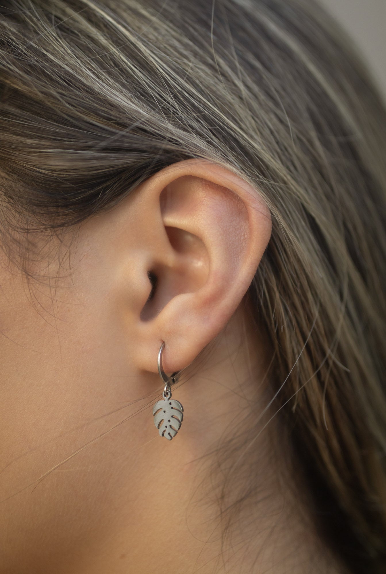 Monstera Leaf Drop Earrings
