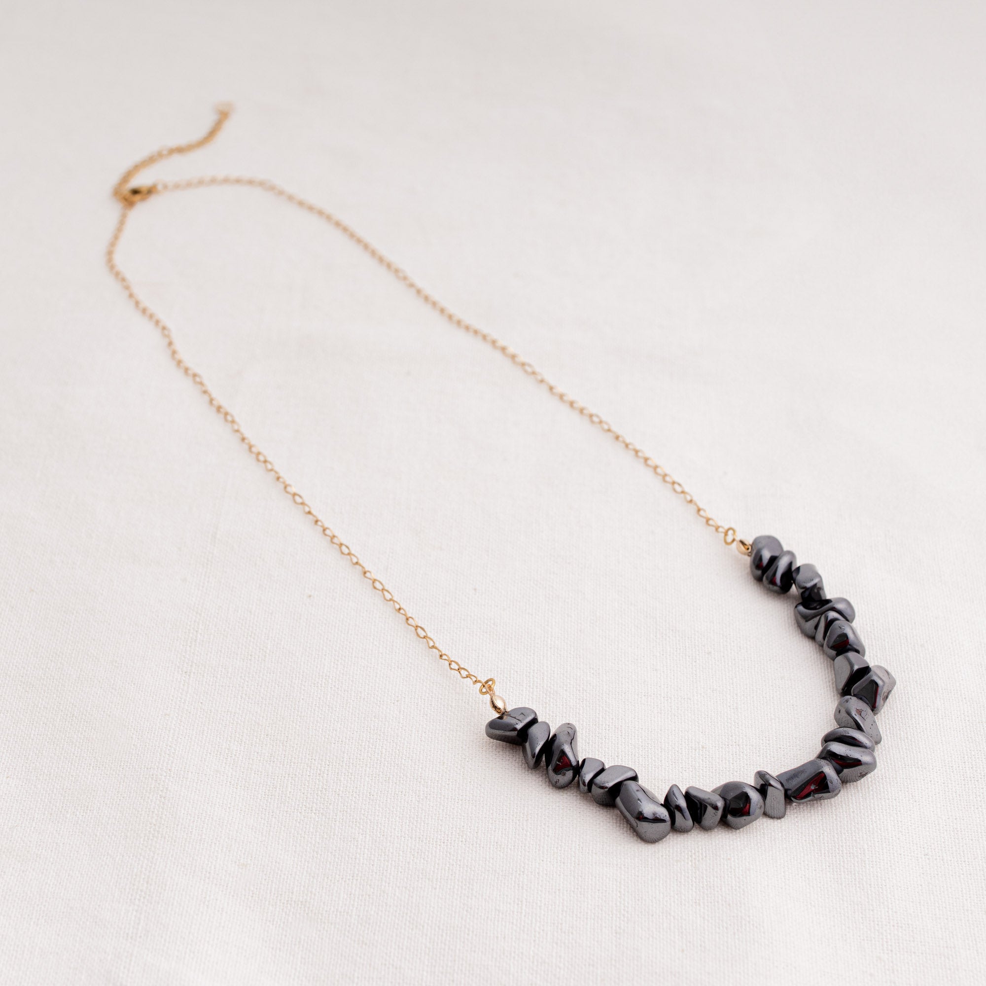 BLACK AND GOLD HEMATITE NECKLACE – YOUROCK JEWELS