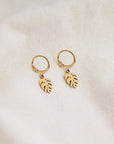 Monstera Leaf Drop Earrings