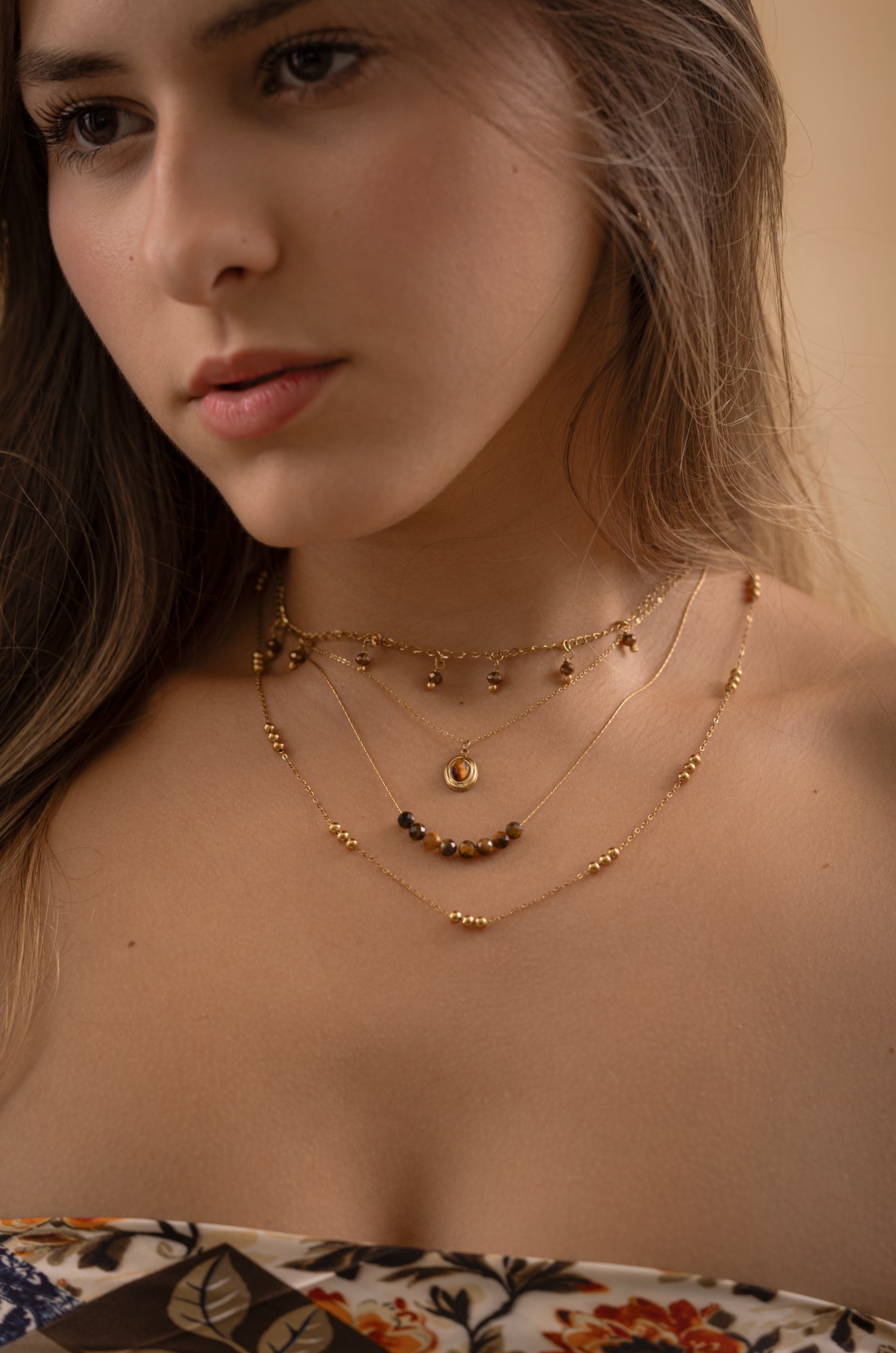 Sparkle Drops Charms Necklace