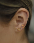 Halo Circle Stud Earrings