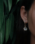 Mini Hoop Abalone Earrings