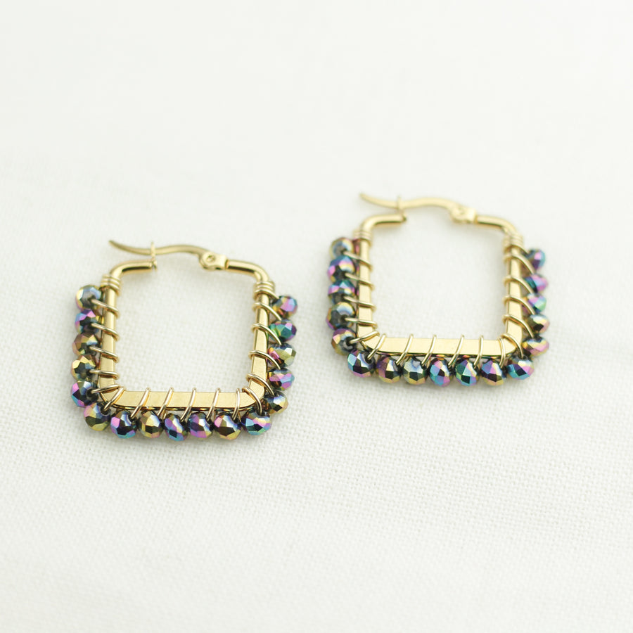 Squared Earrings Iridescent