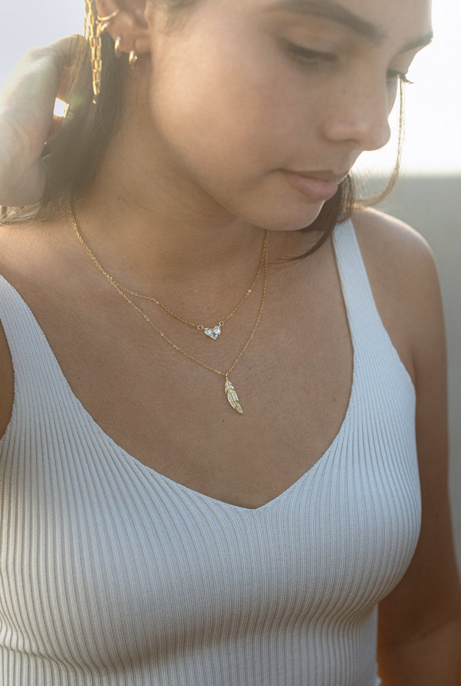 Glitzy Heart Necklace