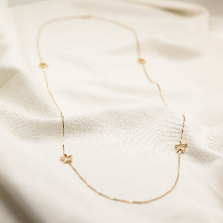 Outline Star Long Necklace