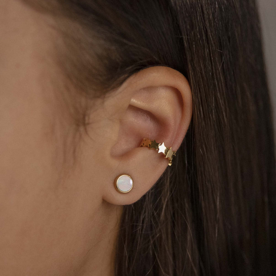 Mother of Pearl Dot Stud